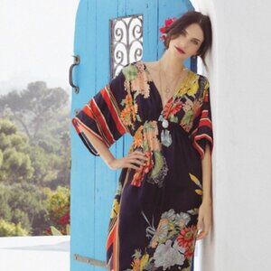 Johhny Was | Summer Silk Floral Dress | Size XS